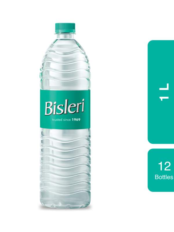 Bisleri Packaged Drinking Water 1 LTR (Pack of 12)