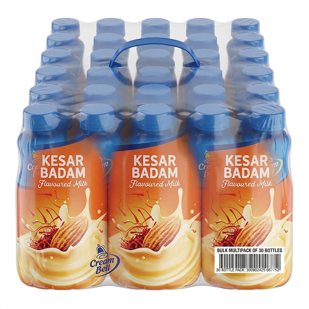 Cream Bell Flavoured Milk Kesar Badam (Pack of 30 Bottles) - Image 2