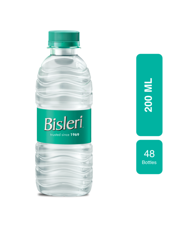 Bisleri Packaged Drinking Water 200 ML (Pack of 48)
