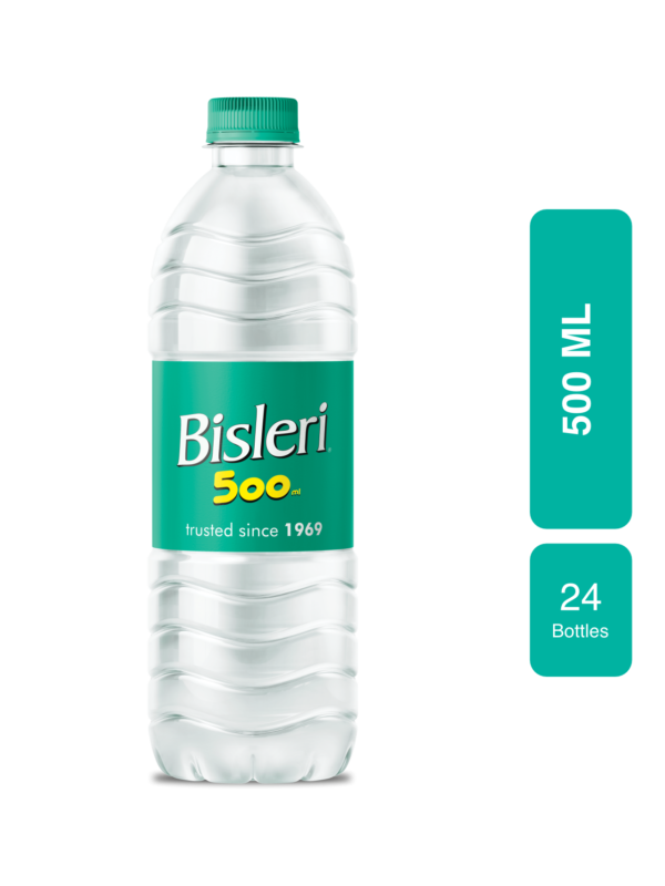 Bisleri Packaged Drinking Water 500 ML (Pack of 24)